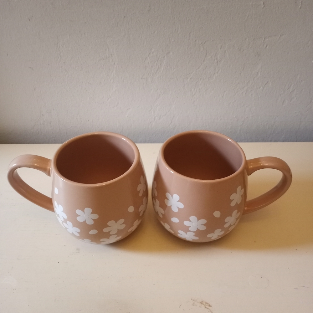 2 temptations By Tara field flowers mugs